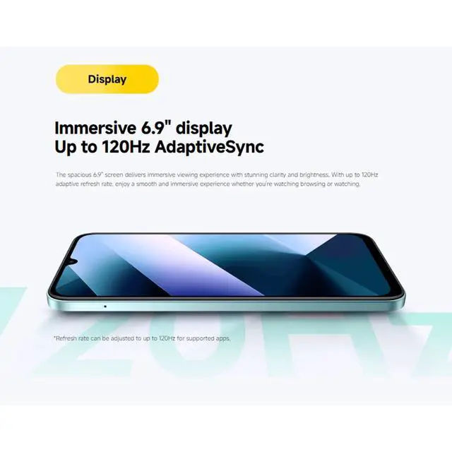 Alt view image 7 of 7 - XIAOMI Poco C85 4G LTE (Compatible with Tmobile Tello Mint Metro & Global) Unlocked Dual SIM 6.9" 50MP Model 25078PC3EG International Version (256GB+8GB, Black)