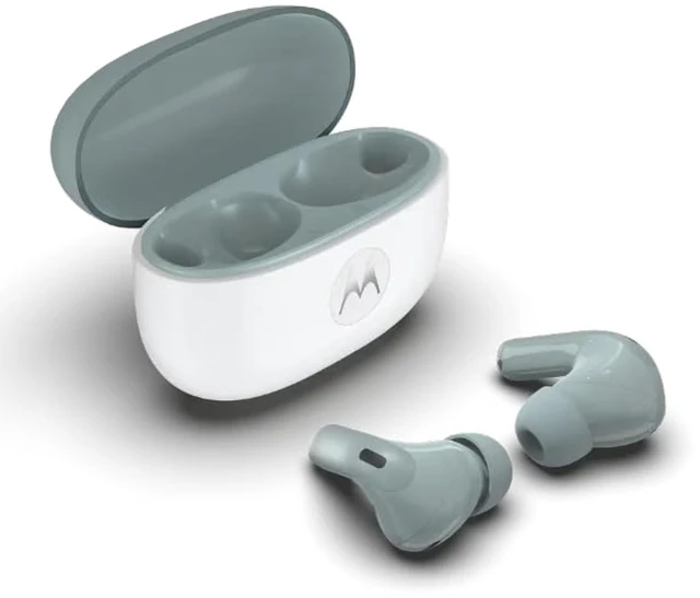 Main image of Motorola Moto Buds 2 In-Ear Headphones, 11mm Dynamic Drivers, Active Noise Cancellation, Bluetooth 6.0, Low-Latency HD Audio (PANTONE Grey Mist)