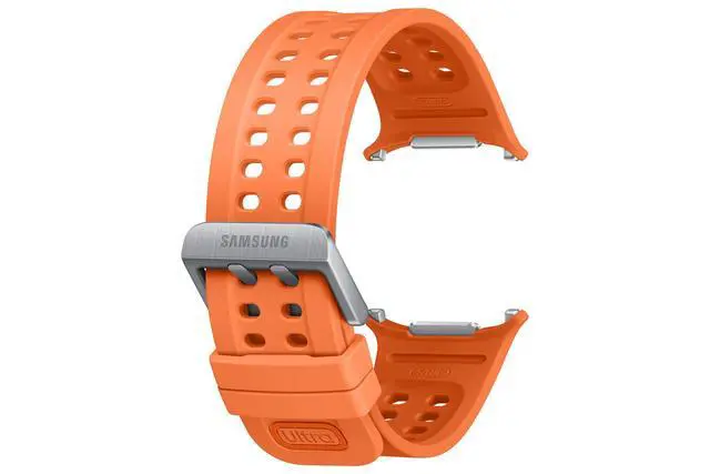 Alt view image 3 of 6 - Samsung Official Marine Band For Galaxy Watch Ultra2 / Watch Ultra S/M/L (Orange)