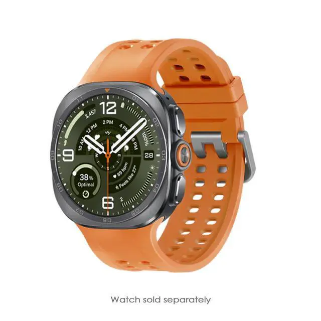 Alt view image 5 of 6 - Samsung Official Marine Band For Galaxy Watch Ultra2 / Watch Ultra S/M/L (Orange)