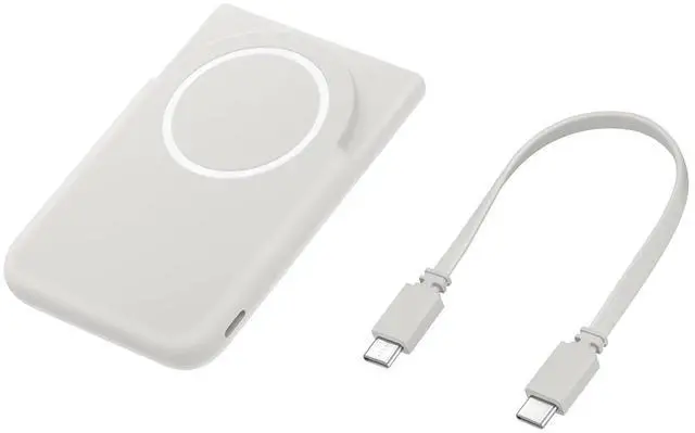 Alt view image 3 of 6 - Samsung Qi2 5,000mAh Magnet Wireless Battery Pack, Grey