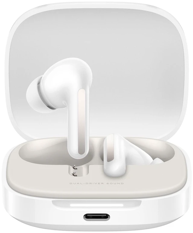 Main image of Xiaomi Redmi Buds 6 Dual Mic Fast Pair LDAC, Up to 49dB Active Noise Cancellation, Compatible with Android iPhone or Any Bluetooth Device 42hrs Music (Cloud White)