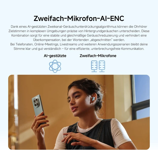 Alt view image 6 of 7 - XIAOMI Redmi Buds 8 Active, Wireless Earphones with Semi-in-Ear Design, 14.2mm Titanium Diaphragm Drivers, Bluetooth 5.4, 37H Long Battery Life, Dual Mic AI Noise Cancellation, Google Fast Pair, Blue