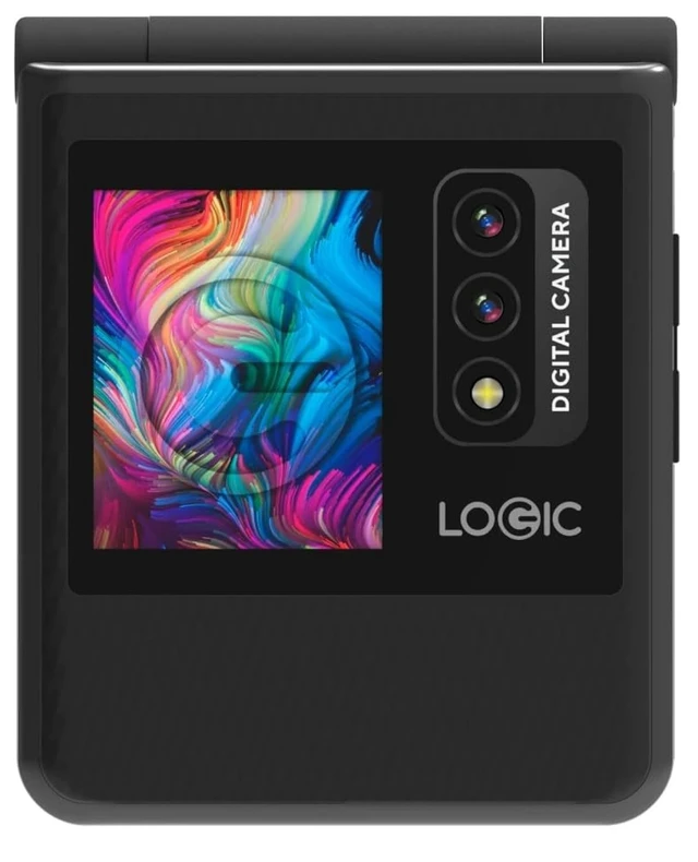 Alt view image 4 of 7 - Logic Flip Phone Z1L 4G Volte GSM (Compatible with Tmobile Mint Tello Boost & Global) 2.4" Dual Screen Bluetooth 3.5mm Jack FM Cam Flash Senior Elderly (Black)