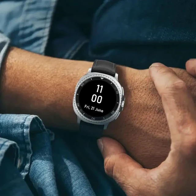Alt view image 5 of 7 - Samsung Galaxy Ai Watch 8 Classic Latin American Version SM-L500NZ (46mm) Bluetooth Wellness Tips Heart Rate Sleep to Workout Fitness Tracker (Silver Black Band SM-L500NZKALTA)