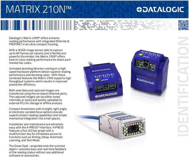 Alt view image 3 of 7 - Original Datalogic Matrix 210N 235-111 Fixed Industrial 1D/2D Barcode Scanner