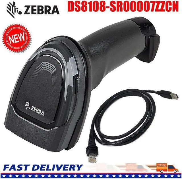 Main image of Zebra DS8108-SR - Corded Barcode scanner,1D/2D Imager, Standard Range, General Purpose, SCANNER ONLY, Handheld, IP52, Black,DS8108-SR00007ZZWW