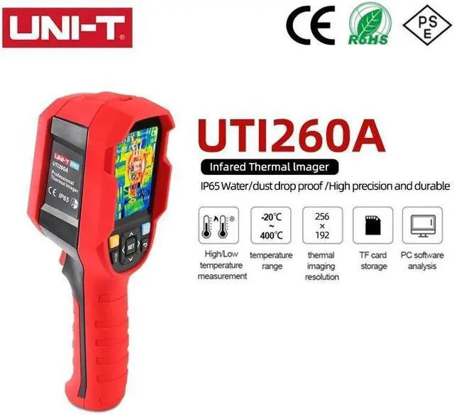 Main image of UNI-T  UTi260A Digital Infrared Thermal Imager Thermometer LED Water Supply Light Thermal Camera Air Conditioning Repair