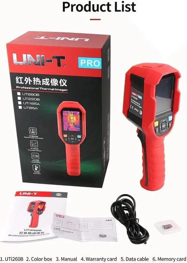Alt view image 6 of 7 - UNI-T UTi260B Infrared Thermal Imager -15~550°C Industrial Thermal Imager Camera Handheld USB Infrared Thermometer 256*192 Pixel