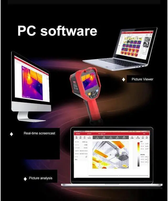 Alt view image 5 of 7 - UNI-T UTi320E  Infrared Thermal Imager High Resolution Handheld Thermal Camera PCB Circuit Floor Heating Detection