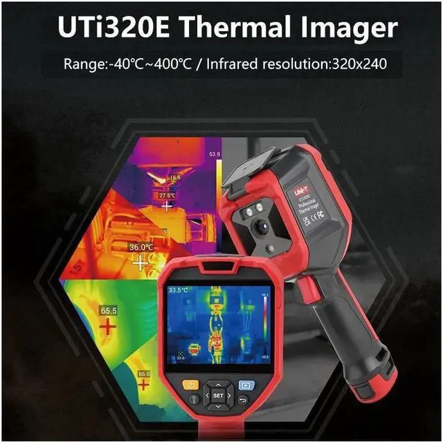 Alt view image 2 of 7 - UNI-T UTi320E  Infrared Thermal Imager High Resolution Handheld Thermal Camera PCB Circuit Floor Heating Detection