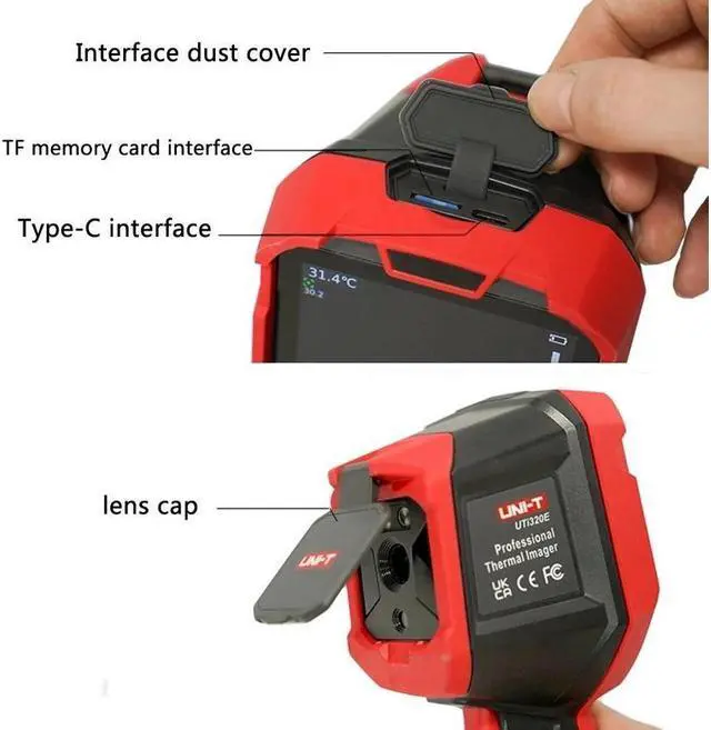 Alt view image 3 of 7 - UNI-T UTi320E  Infrared Thermal Imager High Resolution Handheld Thermal Camera PCB Circuit Floor Heating Detection