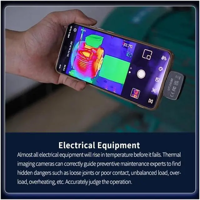 Alt view image 6 of 7 - UNI-T Thermal Camera Mobile Phone  UTI260M 256x192 Pixel Infrared Thermal Imager For Android Type-C Equipment Detection