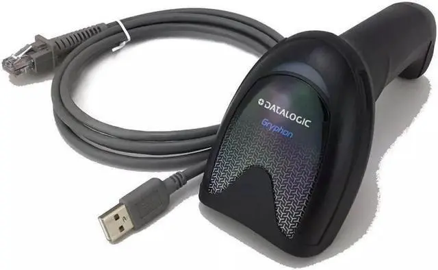 Alt view image 5 of 7 - Datalogic Gryphon GD4290-BK 1D Linear Imager Handheld Barcode Scanner USB Cable