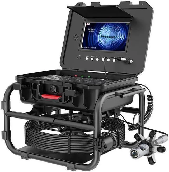 Alt view image 5 of 7 - 9'' 30M HD 1080P Rotating Duct Camera Sewer Pipe Inspection Camera 32mm diameter rotating dual probe Video Cam Meter Counter DVR, sapphire lens w 512HZ Locator