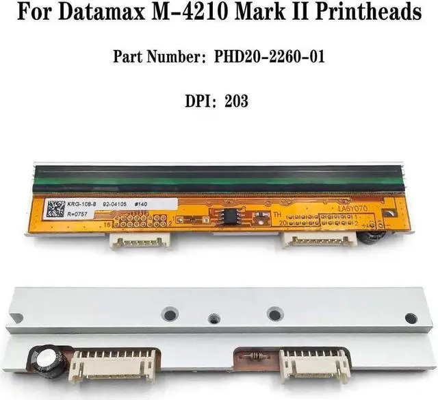 Alt view image 4 of 7 - PHD20-2260-01 OEM Thermal Printhead For Datamax M-4210 Mark II 203dpi
