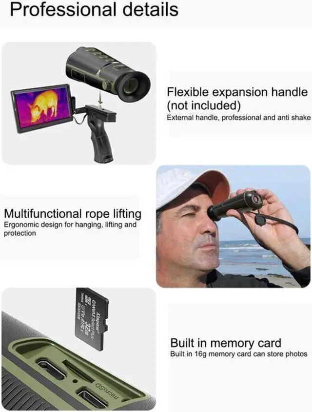 Alt view image 4 of 7 - TTS260 Infrared Thermal Imager Monocular 1000M Hot Tracking Digital IR Telescope