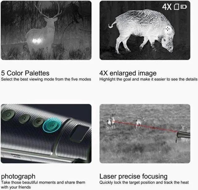 Alt view image 5 of 7 - TTS260 Infrared Thermal Imager Monocular 1000M Hot Tracking Digital IR Telescope