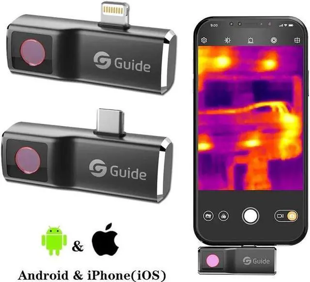 Alt view image 2 of 7 - Guide Mobir Air Thermal Imaging Camera Phone IOS  Gray 25Hz Imager Pipeline Repair Sale