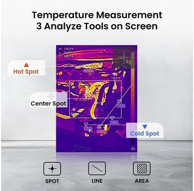 Alt view image 3 of 7 - Raythink IX2 AIR SE USB Wireless Bluetooth Thermal Caemra 256×192 IR Resolution