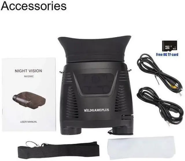 Alt view image 4 of 6 - NV200C Optical IR Night Vision Binoculars Telescope 7X21 Zoom Digital IR Hunting Night Vision Goggles