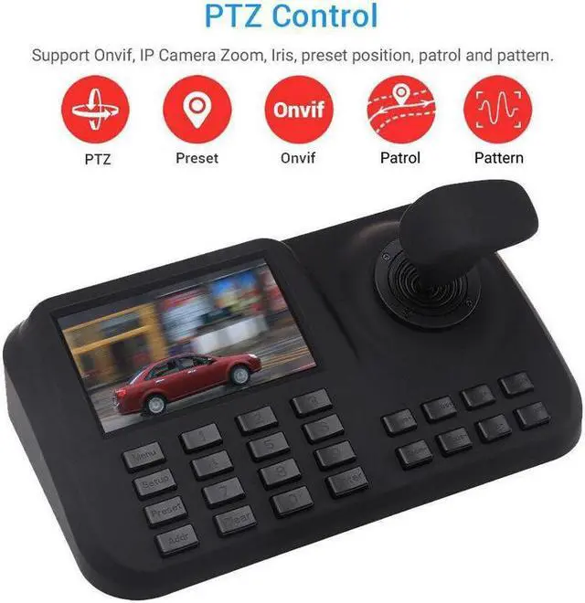 Alt view image 6 of 6 - 5" PTZ Keyboard Controller Joystick CCTV Security Speed For IP Camera