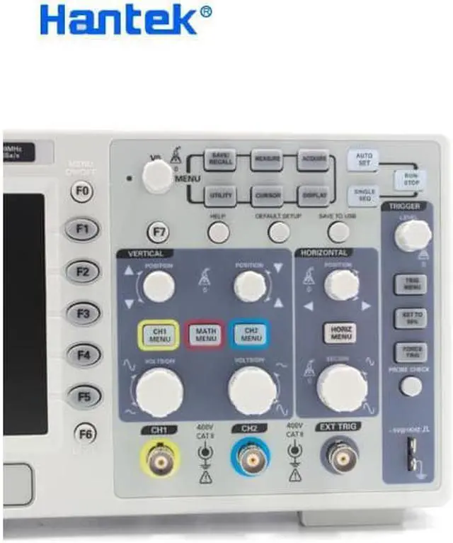 Alt view image 3 of 6 - Hantek DSO5202P Digital Oscilloscope 200MHz 2 Channels USB Handheld Osciloscopio Portable 1GSa/s Electrical Oscillograph 7Inch