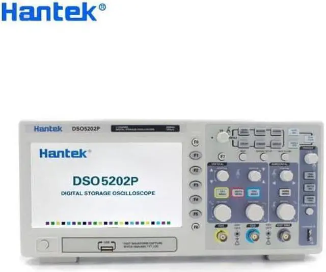 Alt view image 4 of 6 - Hantek DSO5202P Digital Oscilloscope 200MHz 2 Channels USB Handheld Osciloscopio Portable 1GSa/s Electrical Oscillograph 7Inch
