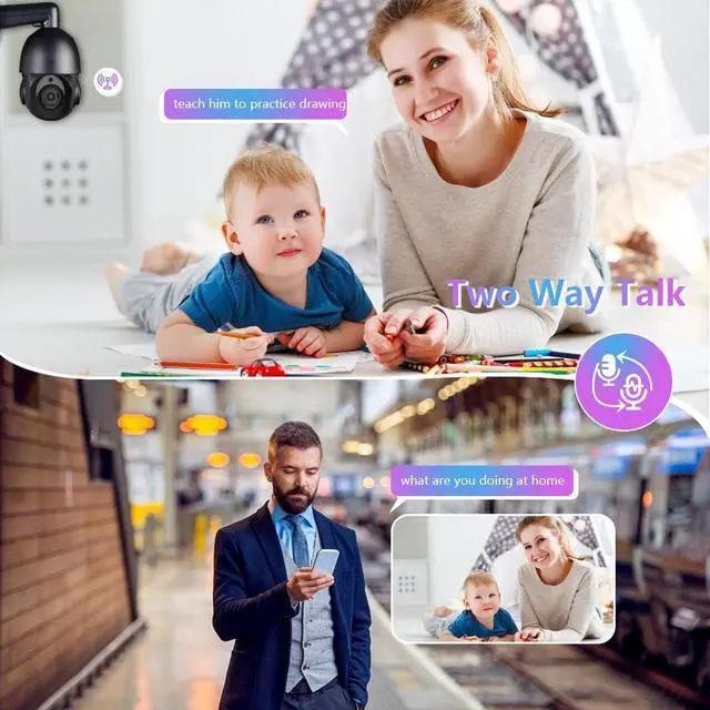 Alt view image 6 of 7 - iBirdView Hikvision Compatiable 4K 8MP 30X POE PTZ Speed Dome Two-way intercom IP Camera Optical Zoom IR 50-80M Outdoor Smart Detection Human Vehicle Security Network Camera 1 Camera White