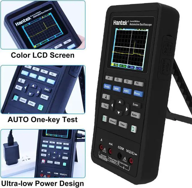 Alt view image 2 of 7 - Hantek 2D82 Auto I Handheld Oscilloscope Portable Digital Oscilloscope 2CH 80Mhz