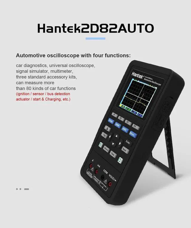 Alt view image 5 of 7 - Hantek 2D82Auto Automotive Diagnostic 80MHz Oscilloscope 4in1 2CH+Multimeter+AWG (Hantek 2D82 Auto I)