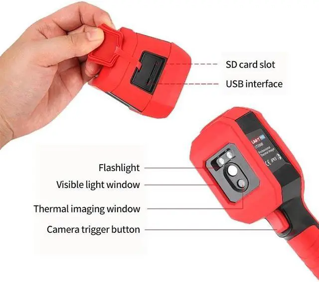 Alt view image 5 of 7 - UNI-T UTi260B Digital Infrared Thermal Imager Thermometer LED Water Supply Light Thermal Camera Air Conditioning Repair