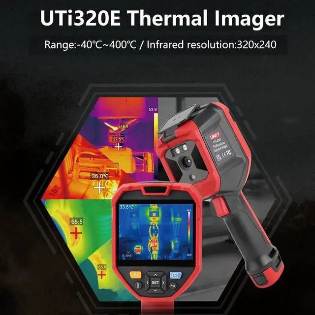 Alt view image 2 of 7 - UNI-T UTi320E Infrared Thermal Imager High Resolution 320 x 240 Handheld Thermal Camera Infrared Thermometer