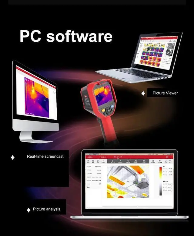 Alt view image 5 of 7 - UNI-T UTi320E Infrared Thermal Imager High Resolution 320 x 240 Handheld Thermal Camera Infrared Thermometer