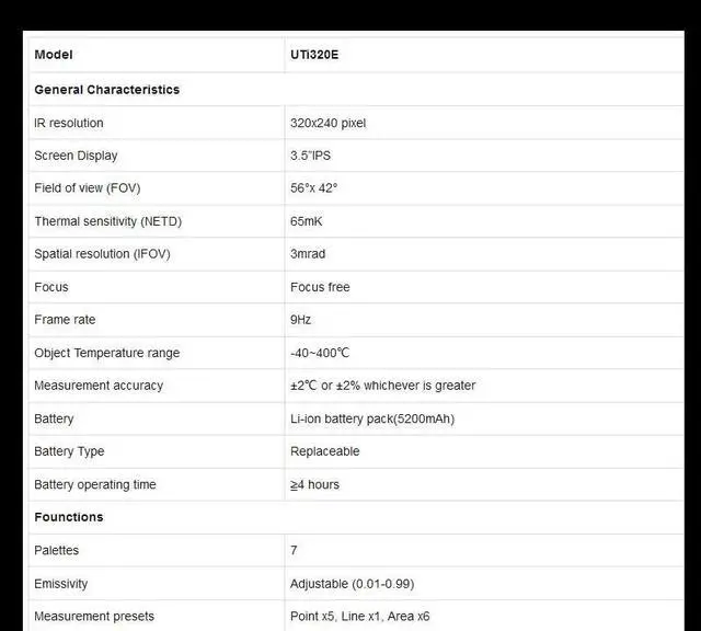 Alt view image 3 of 7 - UNI-T UTi260E Infrared Thermal Imager High Resolution 320 x 240 Handheld Thermal Camera Infrared Thermometer