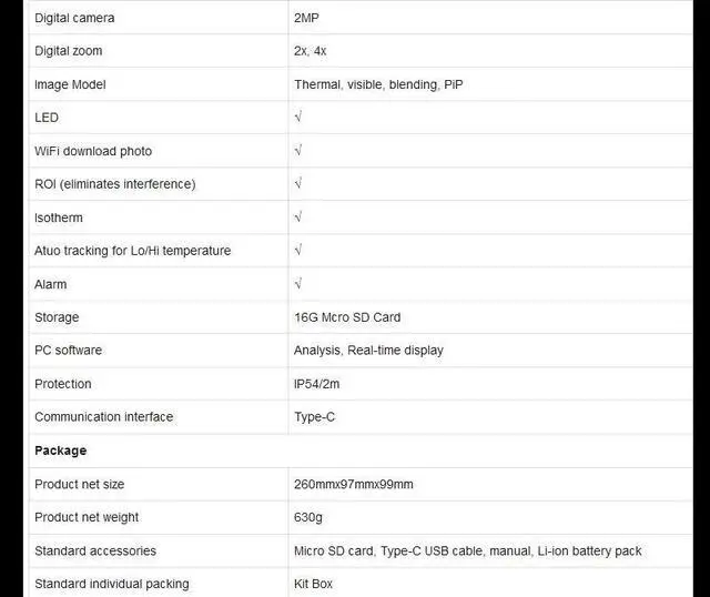Alt view image 4 of 7 - UNI-T UTi260E Infrared Thermal Imager High Resolution 320 x 240 Handheld Thermal Camera Infrared Thermometer