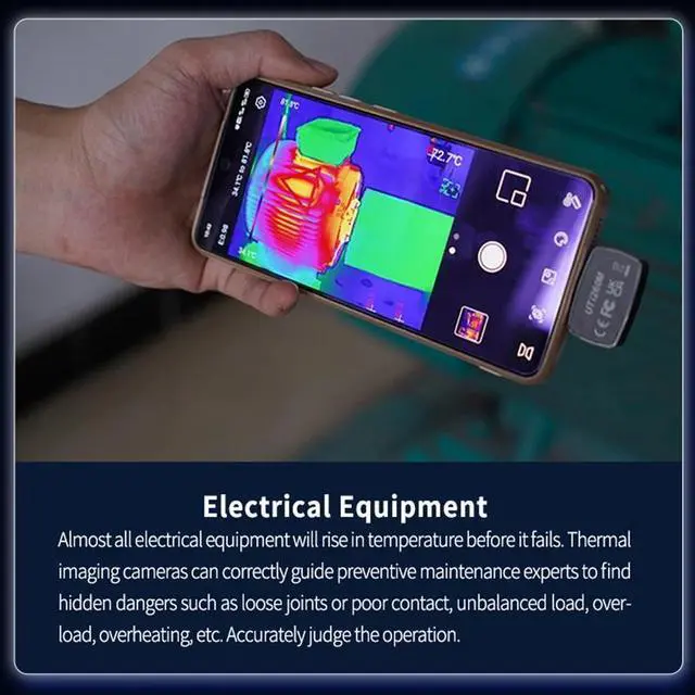 Alt view image 6 of 7 - UNI-T Thermal Camera UTi260M  Mobile Phone Thermal Imager for Phone for Android IOS Type-C UTi260M Infrared Thermal Imager