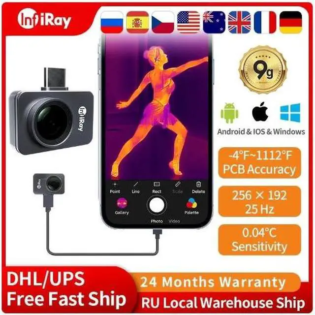 Alt view image 2 of 7 - P2 Pro InfiRay Xinfrared Thermal IR Camera Imager Night Vision Infrared Imaging for Type C