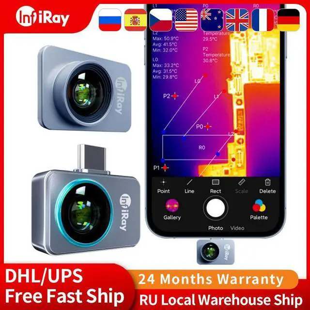 Alt view image 2 of 7 - InfiRay Infrared Imaging Camera P2 PRO+ Industrial Night Vision For iOS  (P2 Pro iPhone Lens)   IOS