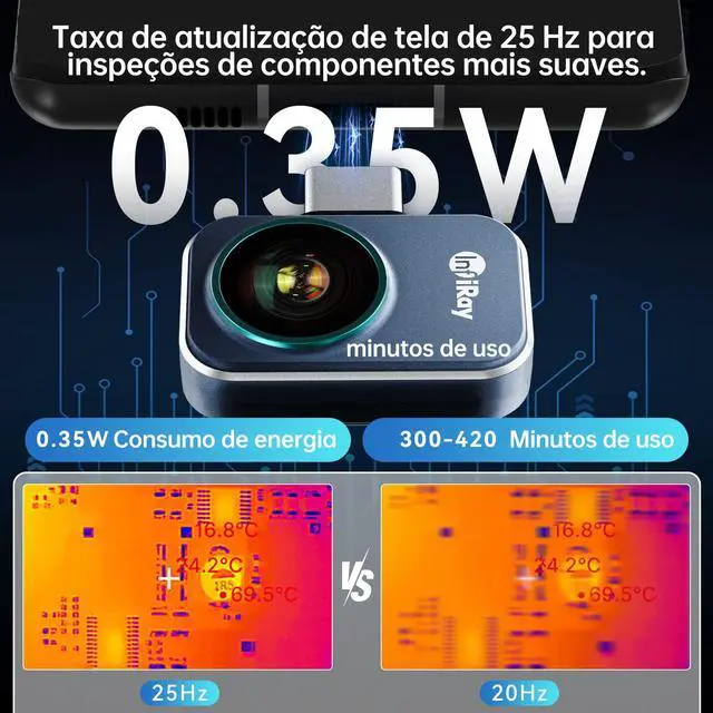 Alt view image 2 of 7 - InfiRay Infrared Imaging Camera P2 PRO+ Industrial Night Vision For Android   (P2 Pro Android Lens)  Type-C