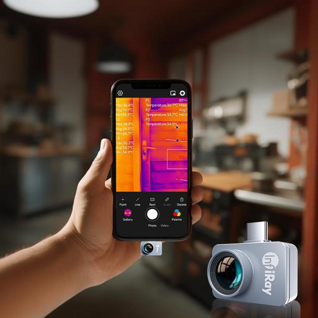 Alt view image 3 of 7 - Xinfrared P2 Pro+ Official Night Vision Thermal Camera Imager IOS P2Pro With magnetic macro lens