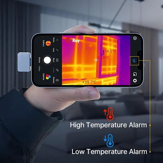 Alt view image 3 of 7 - InfiRay Xinfrared P2 PRO+ Imaging Camera For Android Metal+Lens  (Type-C)