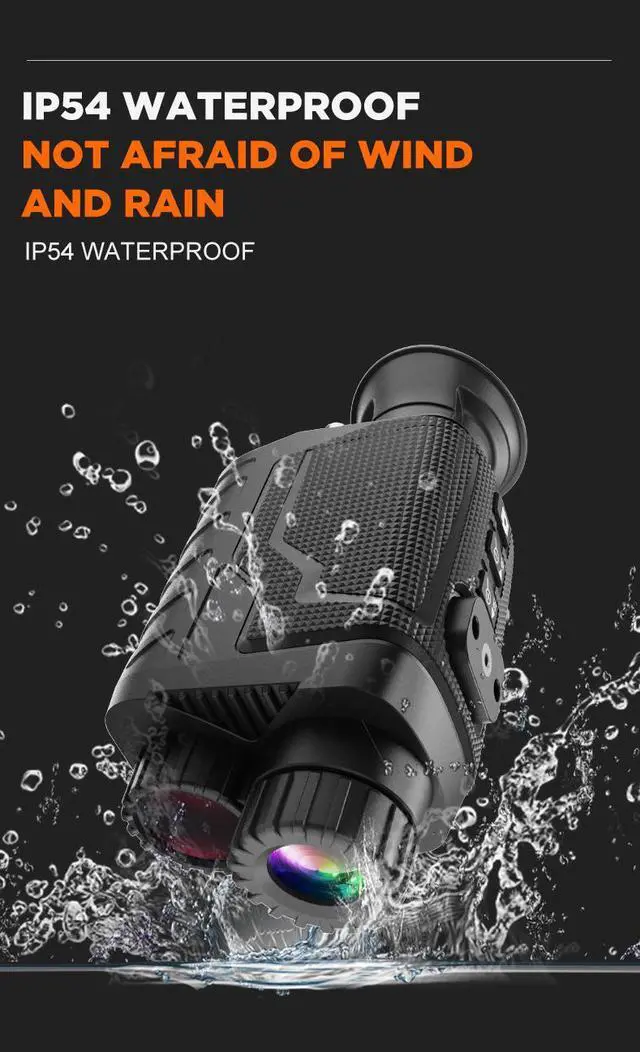 Alt view image 6 of 7 - NV8260 Night Vision Head-mounted Monocular 400M Infrared Range 4K 1080P HD 8X Digital Zoom IP54 Waterproof Built-in battery