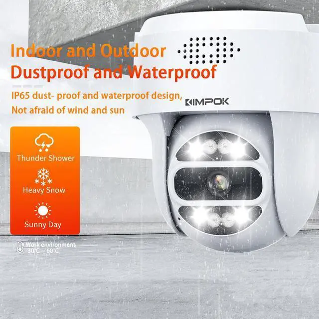 Alt view image 4 of 7 - MECARE 5MP WiFi POE IP Surveillance Camera Outdoor Home Security Built-in Mic