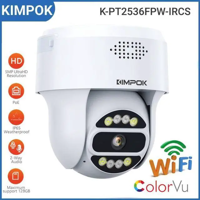 Main image of MECARE 5MP POE PT WiFi Outdoor Security IP Camera Audio Mic Color Night Vision 64GB