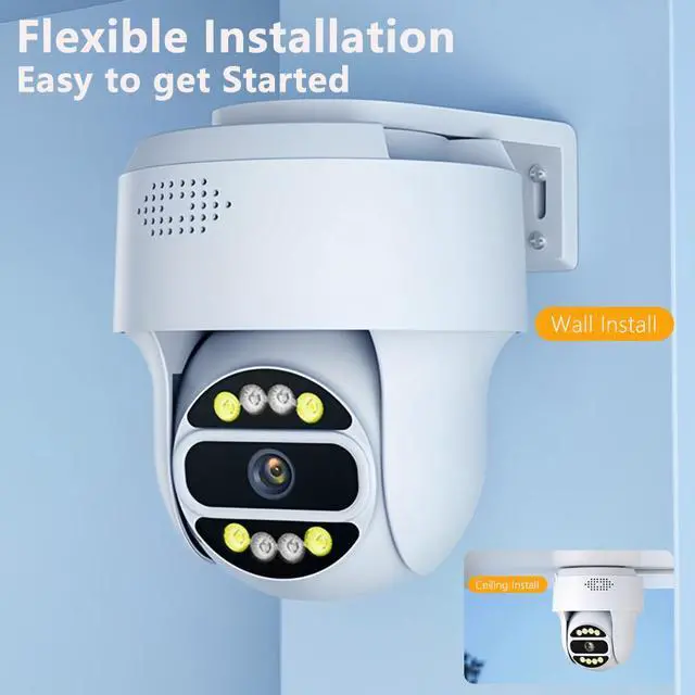 Alt view image 4 of 7 - MECARE 5MP PoE WiFi Outdoor Security Camera with Smart Color Night Vision Audio