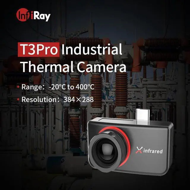 Alt view image 7 of 7 - InfiRay T3 Pro Mini Thermal Scope Infrared Camera Thermal Imager for Android Mobile Phone 384x288 Pixel Thermographic Camera( T3 Pro Without Holder) Type-C