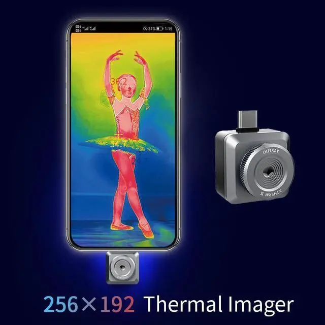 Alt view image 6 of 7 - InfiRay Thermal Imager T2L PCB Circuit Fault Testing Tool Thermometer Mobile Thermal Camera for  iPhone iOS (Without handle bracket)