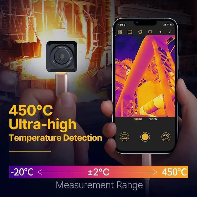 Alt view image 5 of 7 - InfiRay Thermal Imager T2L T2S Plus PCB Circuit Fault Testing Tool Thermometer Mobile Thermal Camera for  iPhone IOS