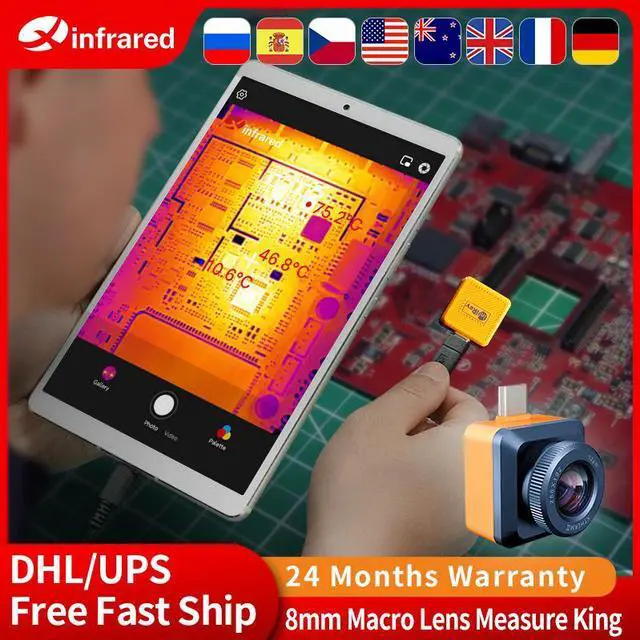 Alt view image 6 of 7 - InfiRay Thermal Imager T2L T2S Plus PCB Circuit Fault Testing Tool Thermometer Mobile Thermal Camera for  iPhone IOS